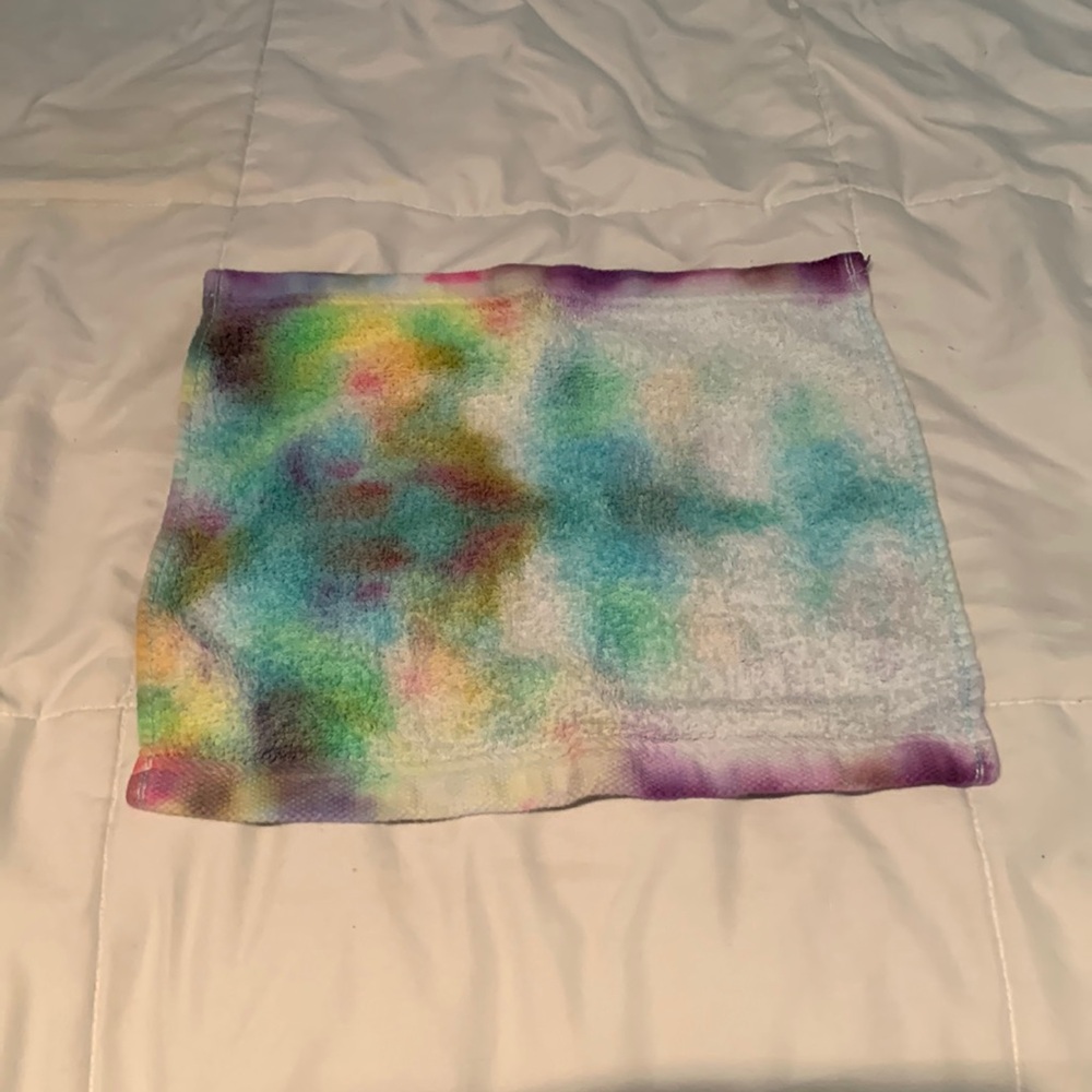 Tie dye face towel